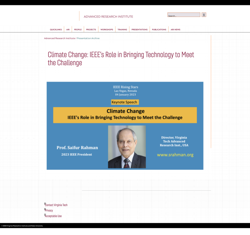 Climate Change: IEEE’s Role in Bringing Technology to Meet the Challenge